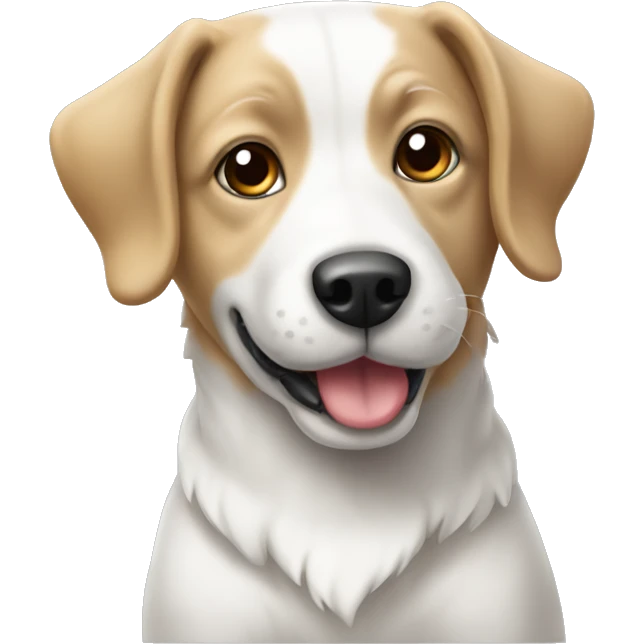 Un petit chien blanc emoji