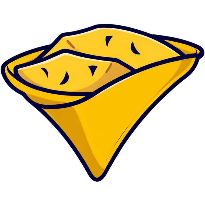 cartoonish tortilla chip sticker emoji