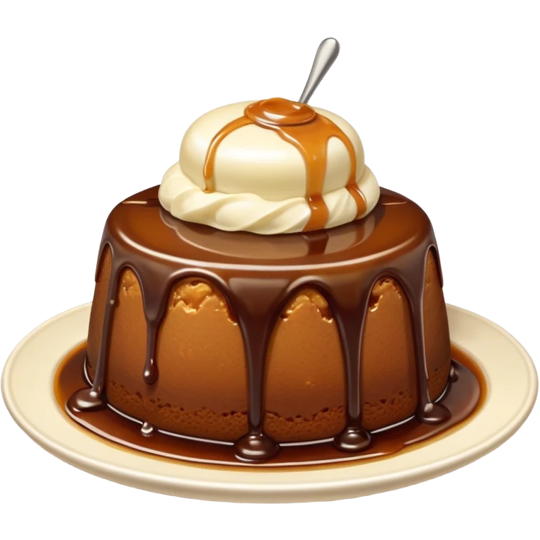 Sticky toffee pudding vanilla ice cream  emoji