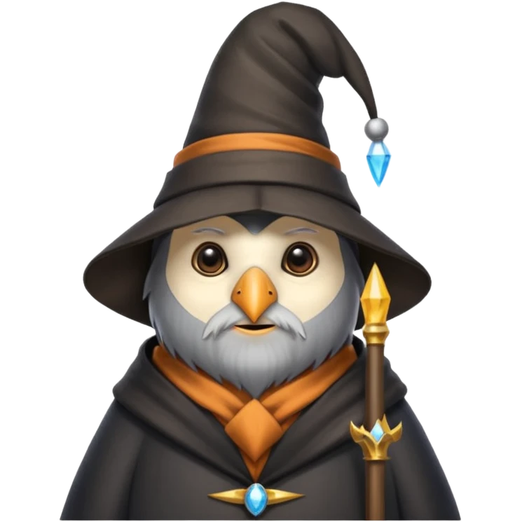 A penguin wizard emoji