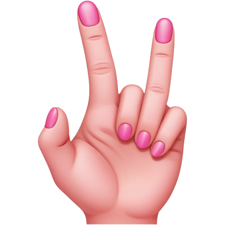 Pink middle finger  emoji