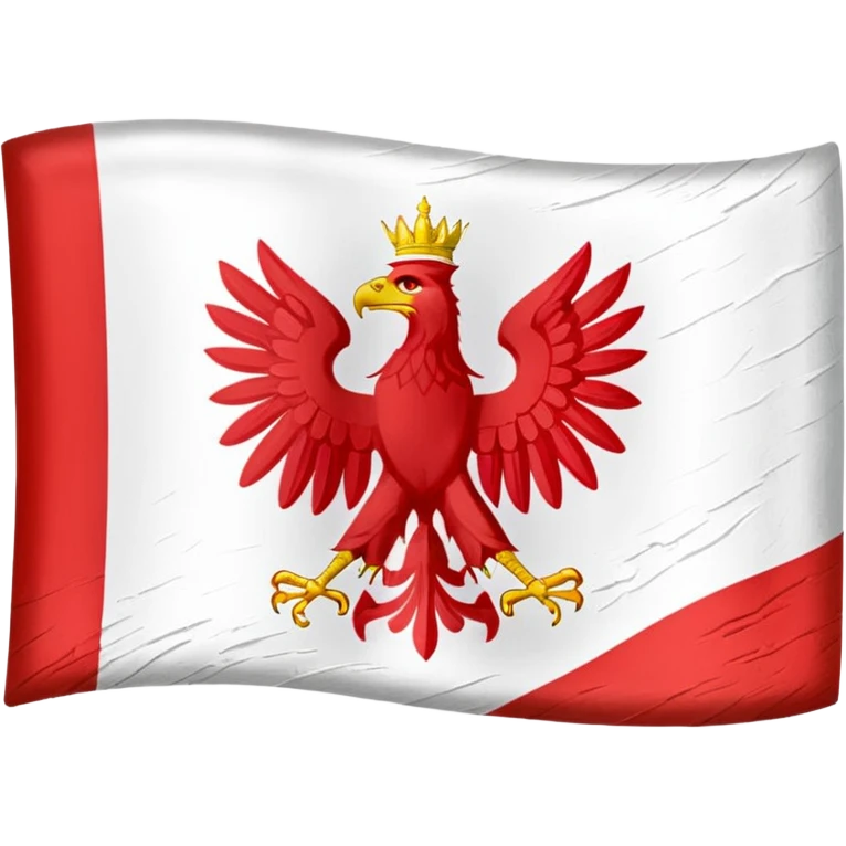 Polish flag with eagle emoji