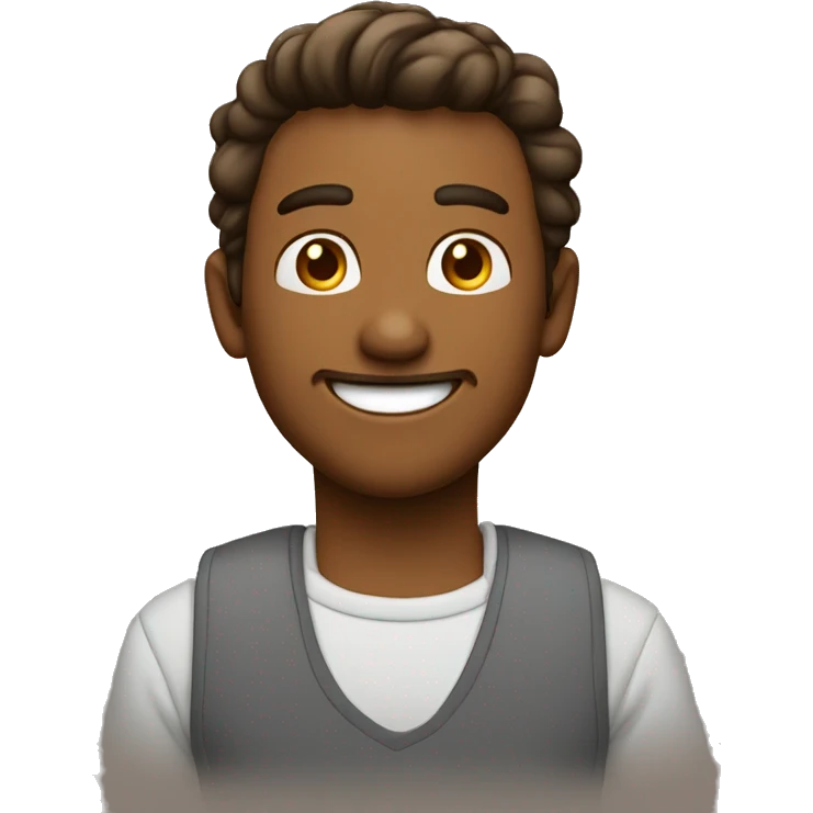 homme brun lunnette jeux souriant  emoji