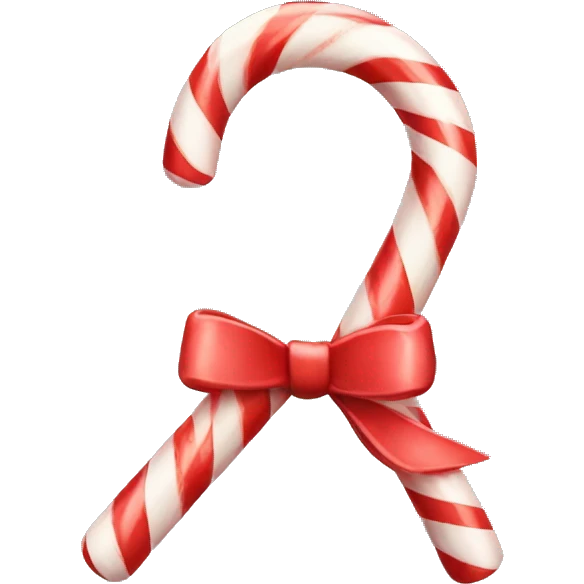 Candy cane bow emoji