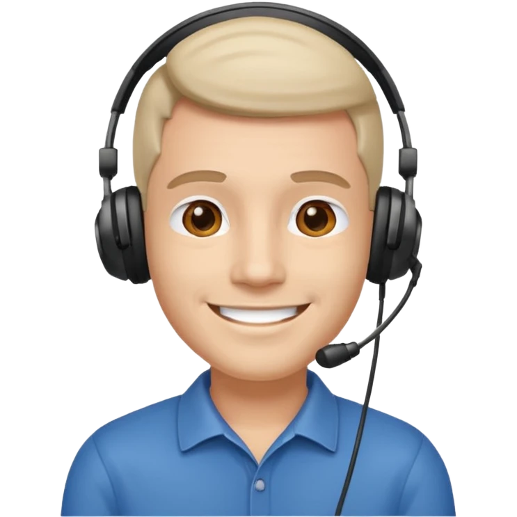 Emoji for call center worker (man) emoji