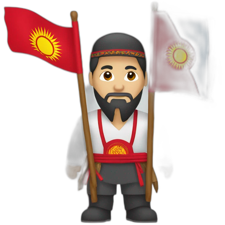 Kyrgyz Man with Kyrgyzstan Flag emoji