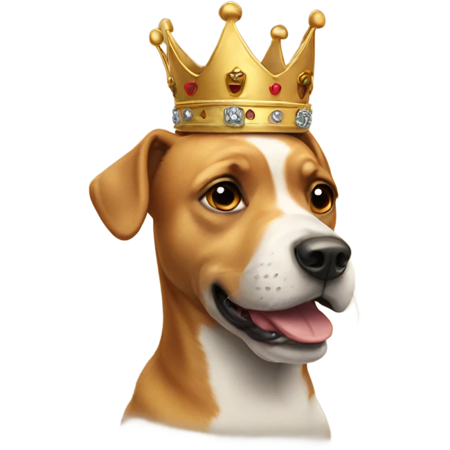 A dog with a crown emoji