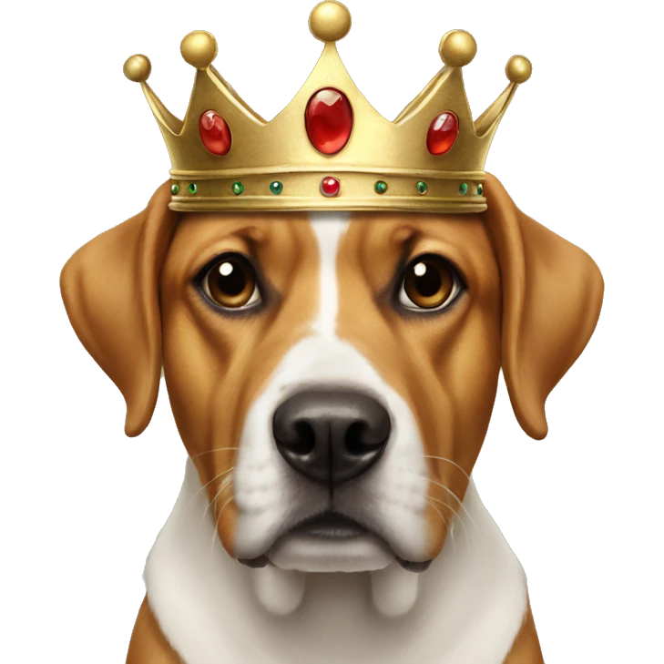 King crown on a dog  emoji