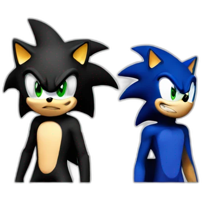Sonic and Shadow emoji
