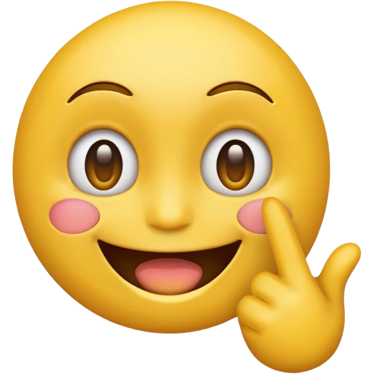 emoji smiles while flipping off emoji