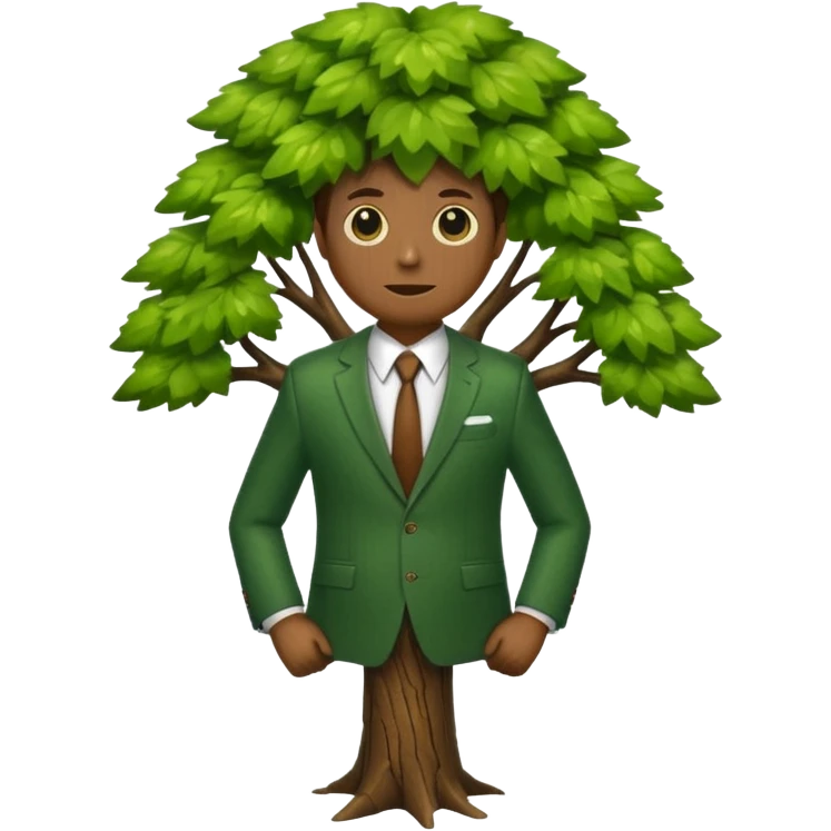 Tree in suit emoji