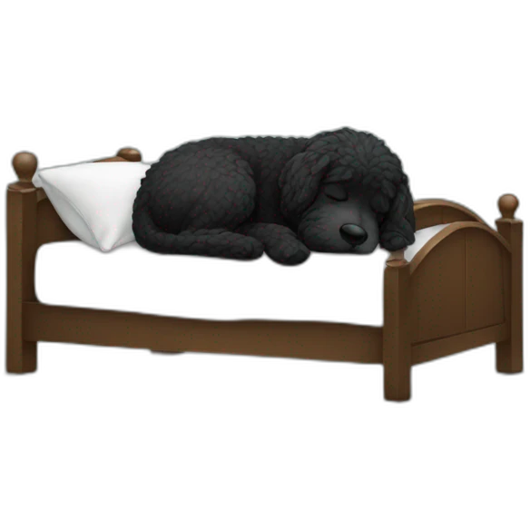 black doodle sleeping emoji