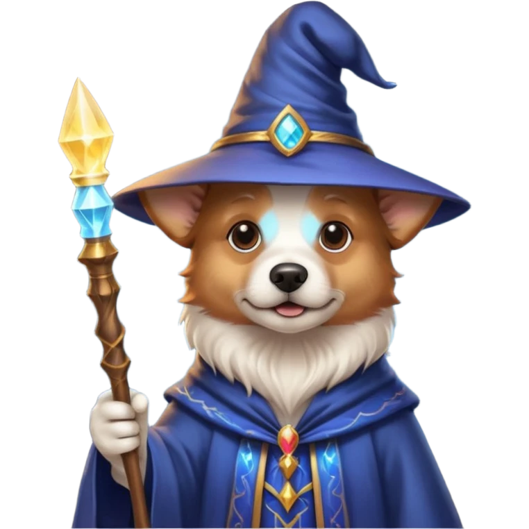 Dog wizard emoji