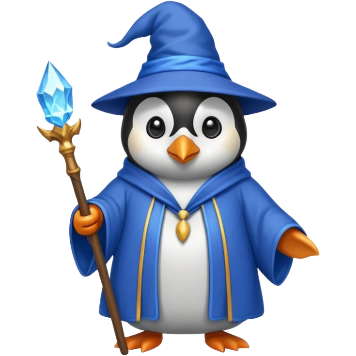 Penguin Wizard emoji