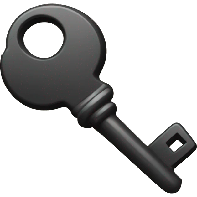 Black key with button  emoji