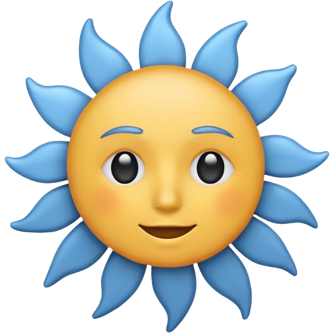gray-blue sun emoji icon emoji