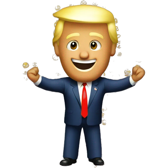 happy trump to the waist emoji