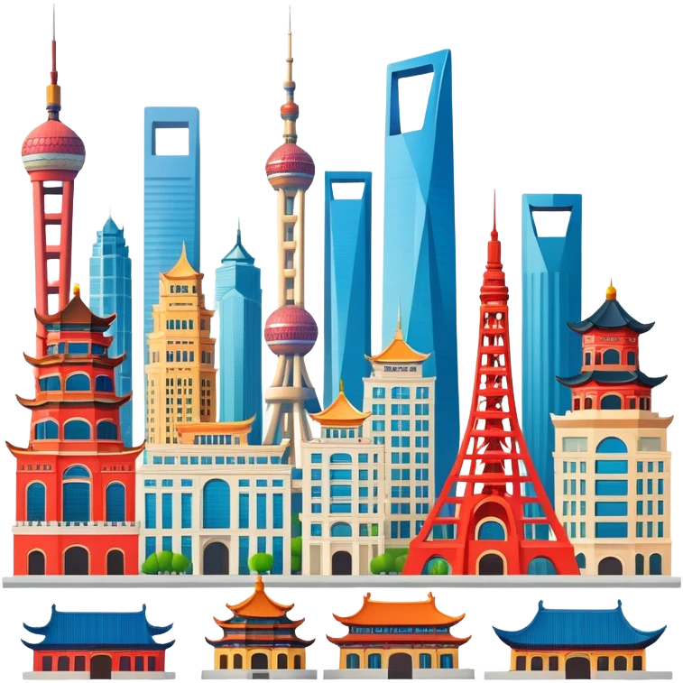 shanghai landmarks emoji