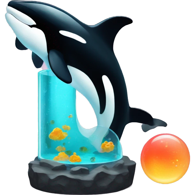 orca trapped inside a lava lamp emoji