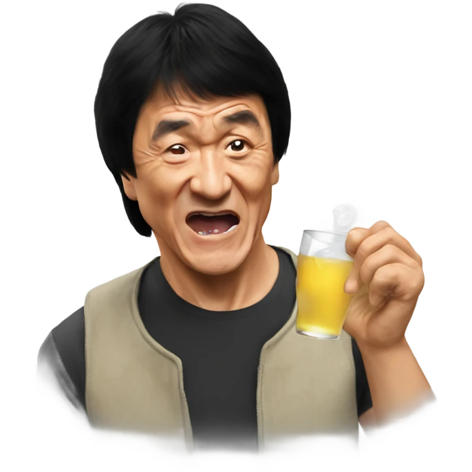 Jackie Chan tasting something sour emoji