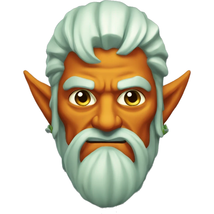 half-orc male wizard necromancer pumpkin emoji