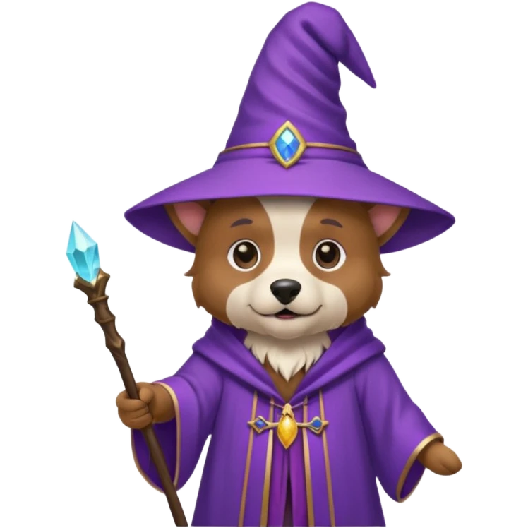 Dog wizard emoji
