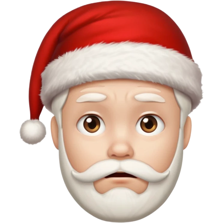 Fearful Face coupled with a Santa hat emoji