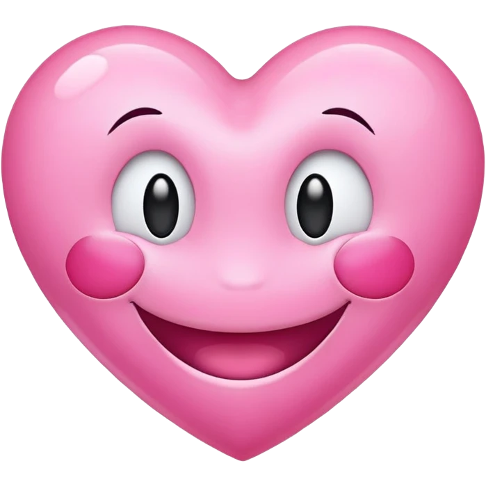 Pink smiley heart emoji