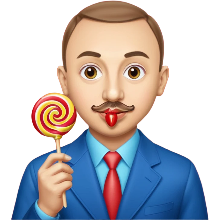 сгенерируй как Ильхам Алиев с чупачупсом  emoji