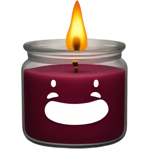 A maroon candle in a jar emoji