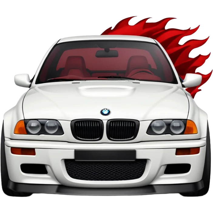 white bmw m3 e36 + Fuego oscuro emoji