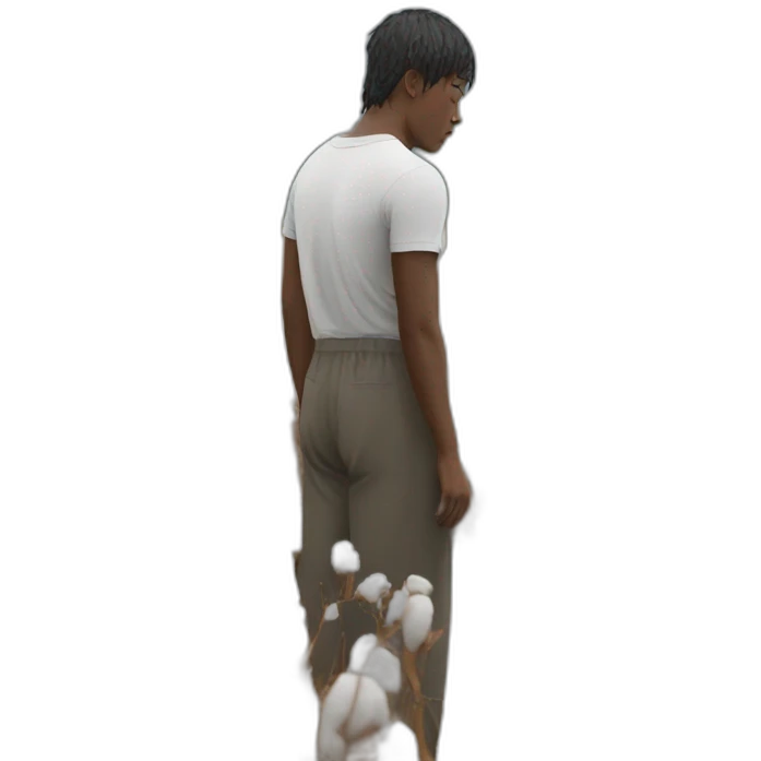 wet back in fields with cotton emoji