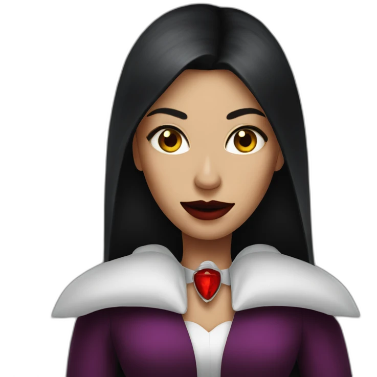 Women with Dracula haloween costume emoji