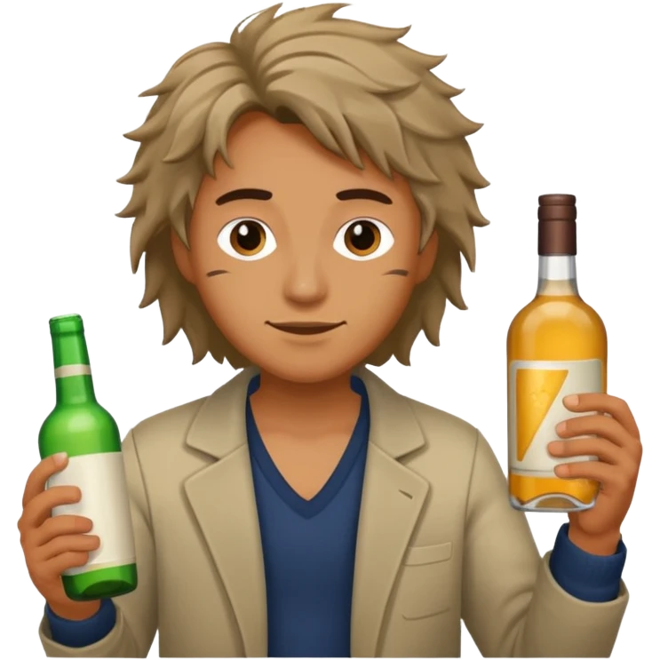 A person alcholic emoji