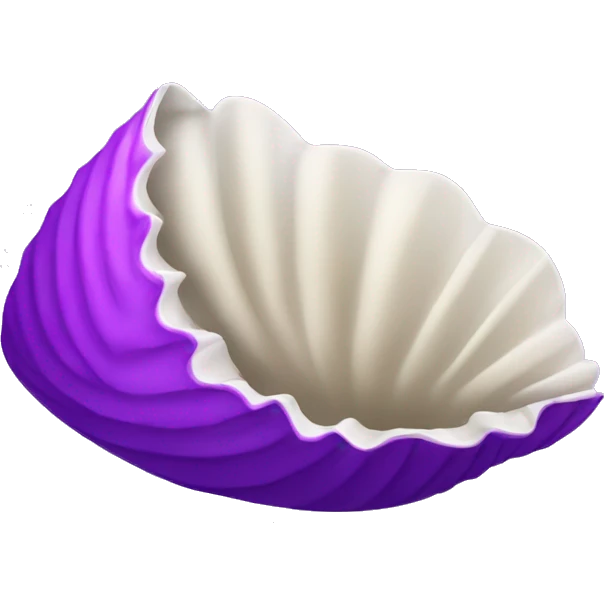 Open Clam shell with purple disco ball in the center  emoji