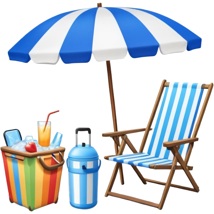 
beach vacation equipment emoji