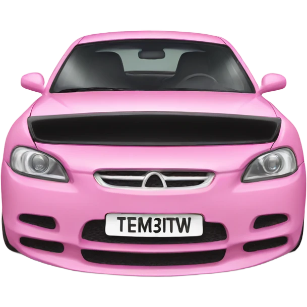 Pink registration plate emoji