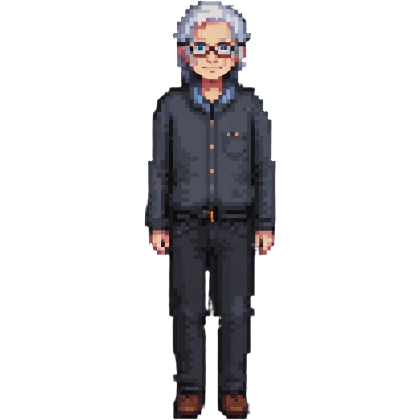 full body older human character emoji