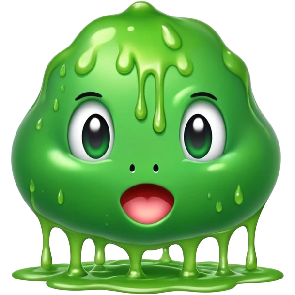 slimy green goo ball emoji