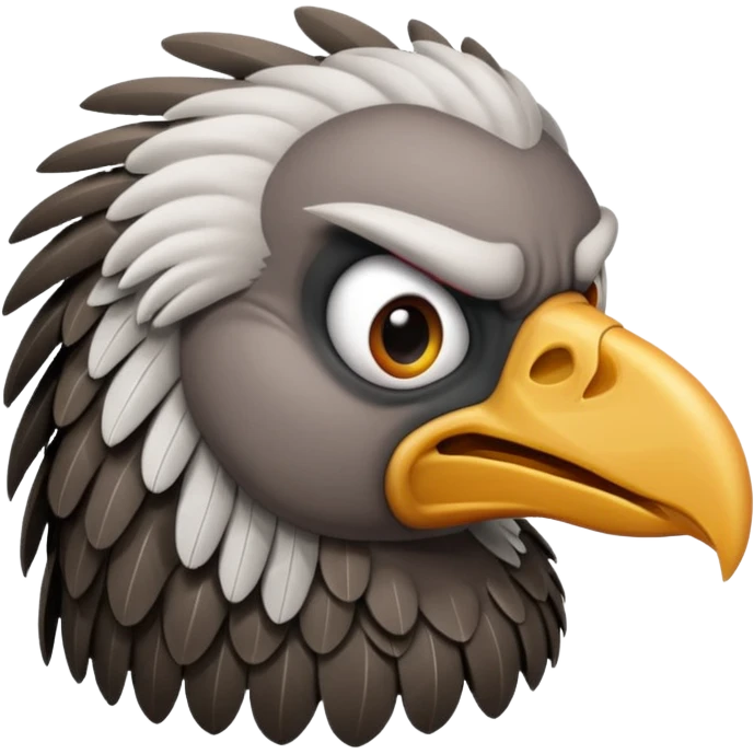 I want an emoji of a vulture with an angry face emoji