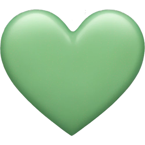 A sage green heart emoji