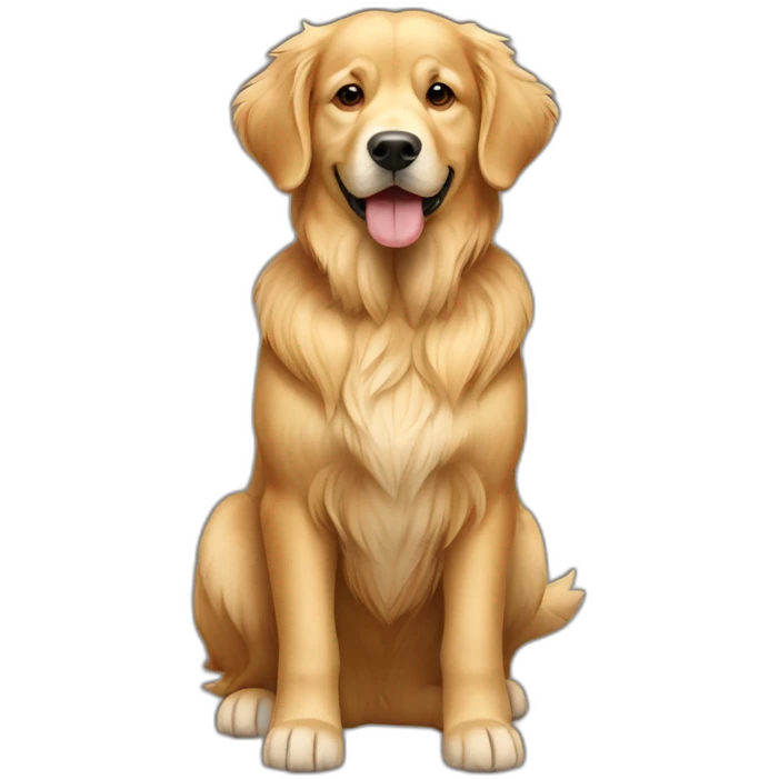dog golden retriever full body emoji