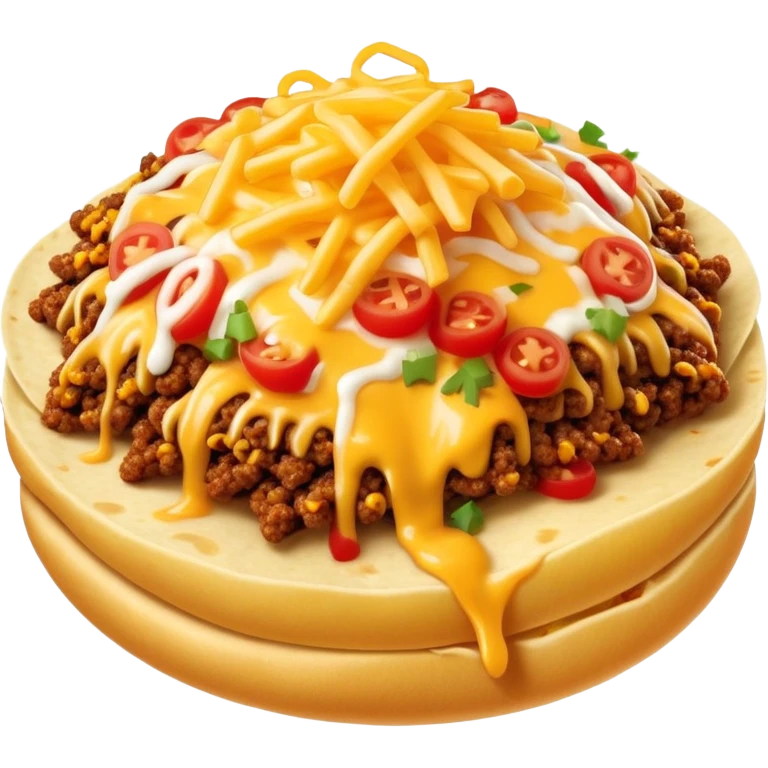 Taco loaded cheesy fries emoji