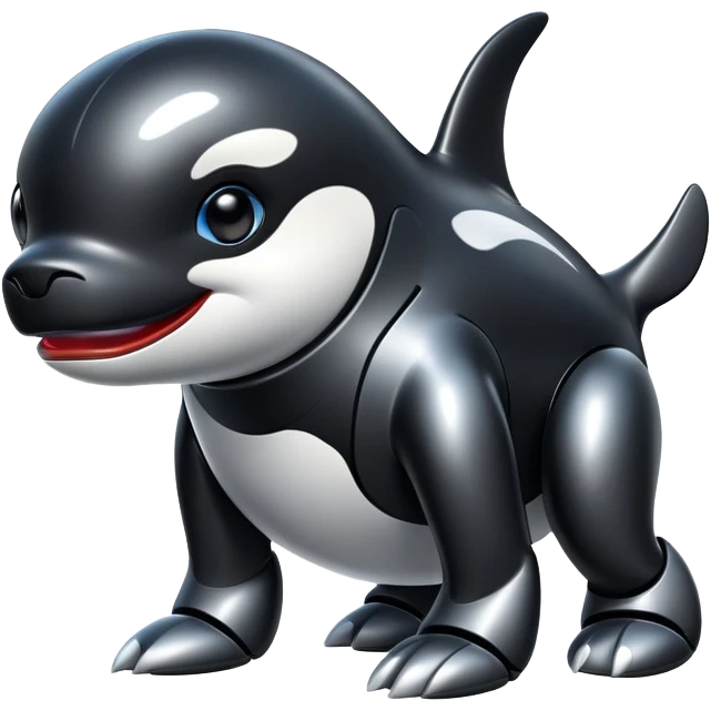 black tubby orca robodog emoji