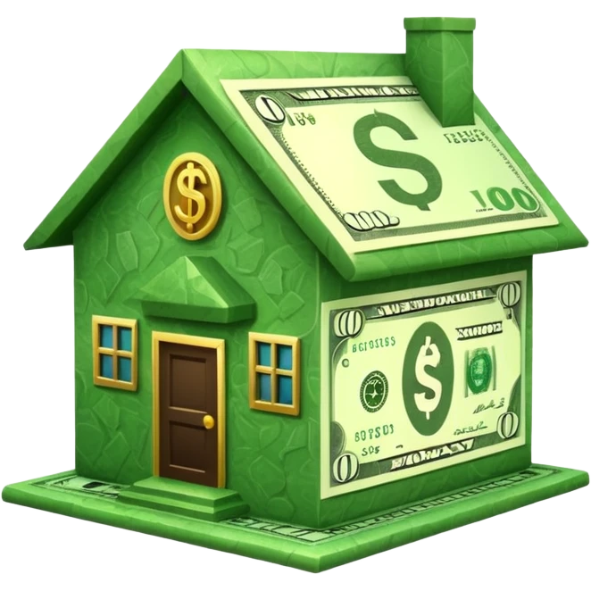 A money and a house emoji