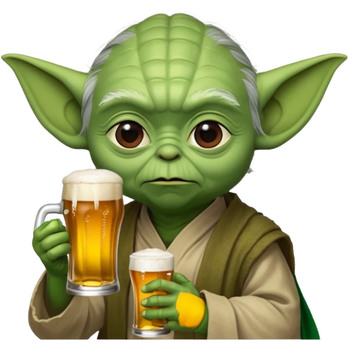 Yoda qui boit une biere emoji