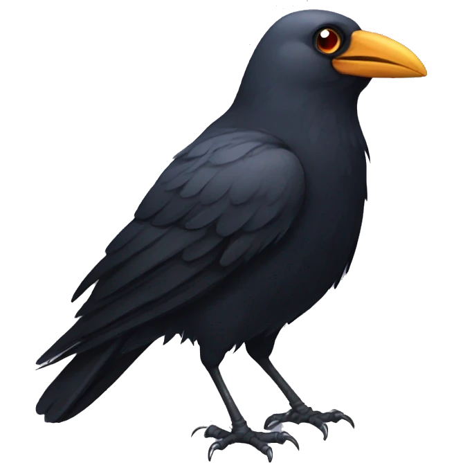 Crow with a monocle emoji