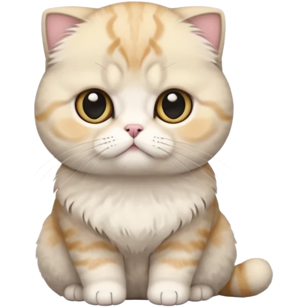 full body of scotish fold cat, front view emoji