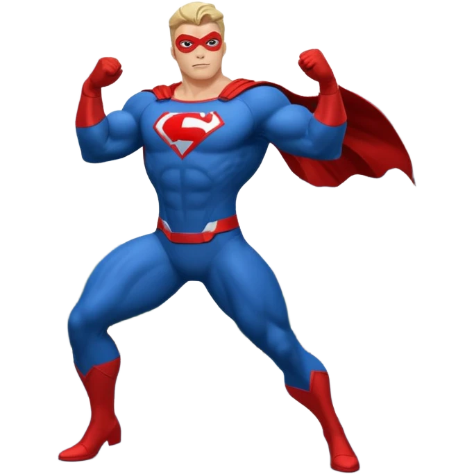 A superhero landing in front in the street emoji