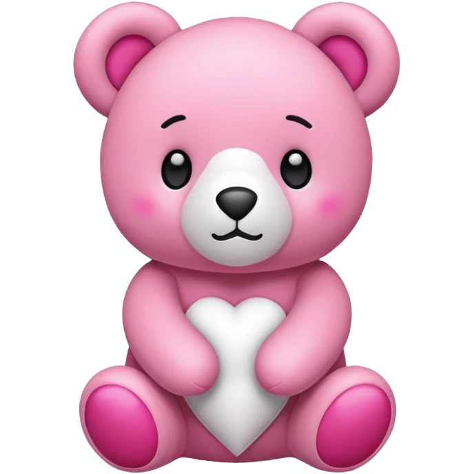 Nounours rose emoji